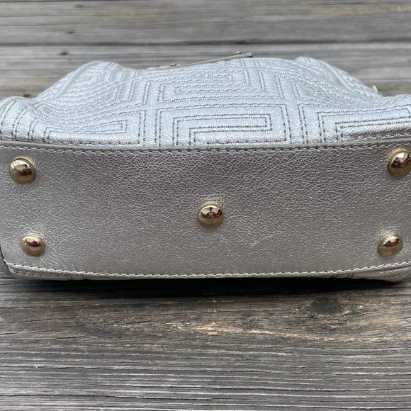 Gianni Versace Silver Tone Women Bag Small Hand Bag Made in Italy - Picture 10 of 15